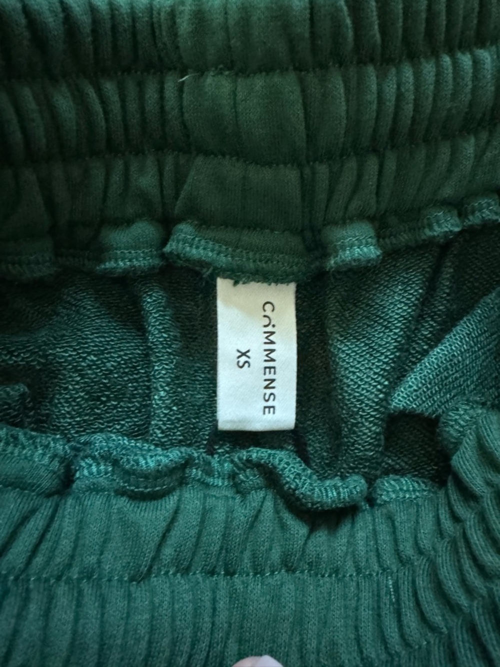 Commense Forest Green Joggers with White Side Stripes - Picture 3 of 3
